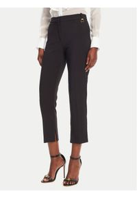 Elisabetta Franchi Chinosy PA-098-52E2-V320 Czarny Regular Fit. Kolor: czarny. Materiał: syntetyk