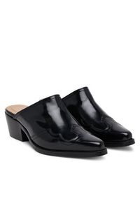 TOMMY HILFIGER - Tommy Hilfiger Klapki Western Abrasivato FW0FW08887 Czarny. Kolor: czarny. Materiał: skóra #4