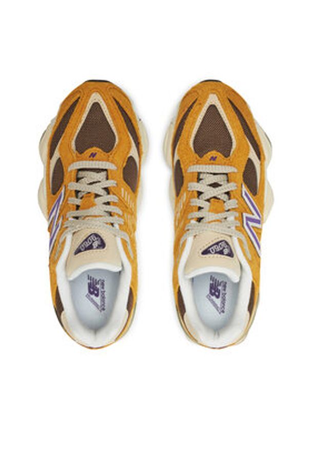 New Balance Sneakersy U9060SRB Żółty. Kolor: żółty. Materiał: zamsz, skóra