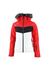 PEAK MOUNTAIN - Damska kurtka narciarska Peak Mountain. Kolor: czarny, czerwony, wielokolorowy. Sezon: zima. Sport: narciarstwo #1