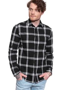 Wrangler - MĘSKA KOSZULA WRANGLER LS 1PKT SHIRT BLACK W5A1T2100. Kolor: czarny