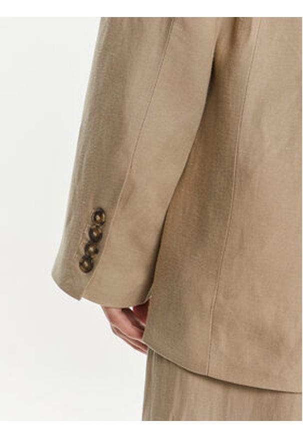 Herskind Marynarka Mercy 5116840 Beżowy Relaxed Fit. Kolor: beżowy. Materiał: wiskoza