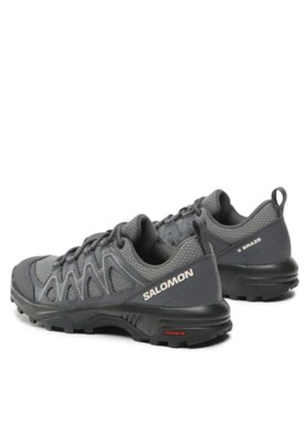 salomon - Salomon Trekkingi X Braze W 471802 20 V0 Szary. Kolor: szary. Materiał: skóra
