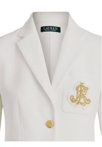 Lauren Ralph Lauren Marynarka Spsu20 200797305 Biały Regular Fit. Kolor: biały. Materiał: bawełna