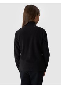 4f - 4F Polar slim ze stójką dziewczęcy - czarny 134 (8-9 lat). Typ kołnierza: kołnierzyk stójkowy. Kolor: czarny. Materiał: polar. Wzór: gładki. Sezon: lato. Sport: narciarstwo, turystyka piesza, wspinaczka, snowboard #2