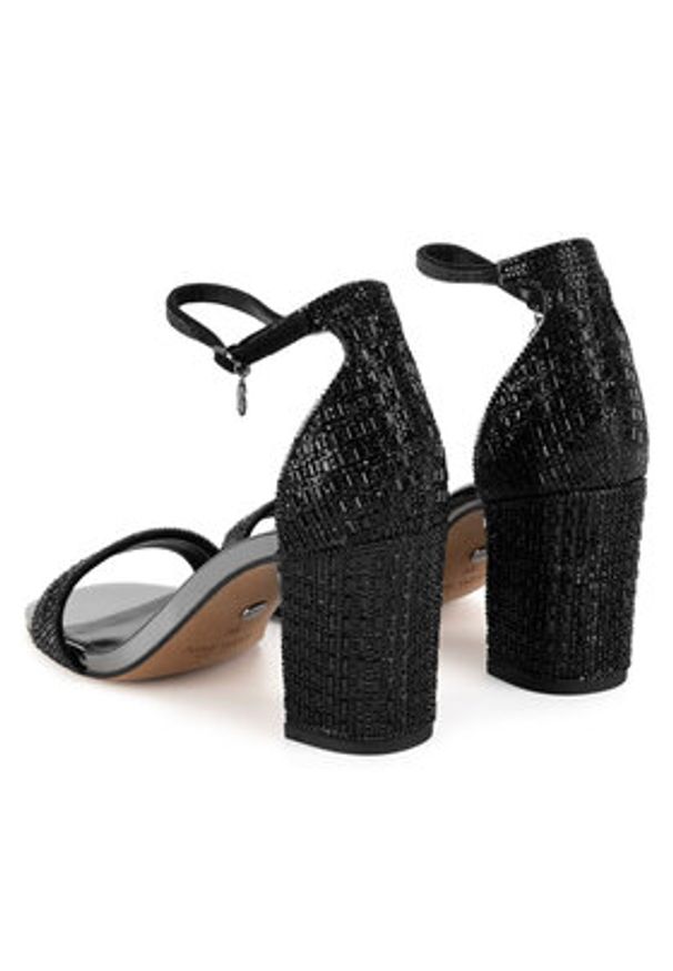 Nine West Sandały WFA3032-1 Czarny. Kolor: czarny. Materiał: materiał