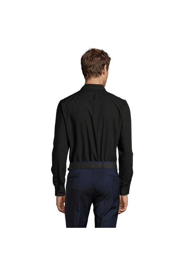 SOL'S - Męska Dopasowana Koszula Baltimore. Kolor: czarny