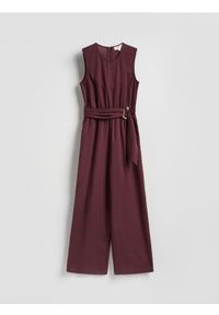 Reserved - Kombinezon z lyocellu - burgundowy. Kolor: czerwony. Materiał: tkanina #1
