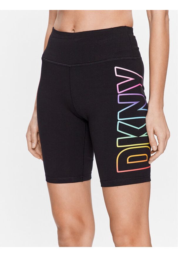 DKNY Sport Szorty sportowe DP3S5010 Czarny Active Fit. Kolor: czarny. Materiał: bawełna