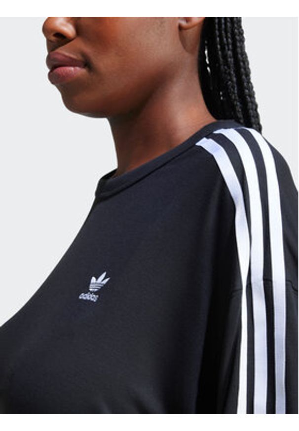 Adidas - adidas T-Shirt 3-Stripes IU2406 Czarny Oversize. Kolor: czarny
