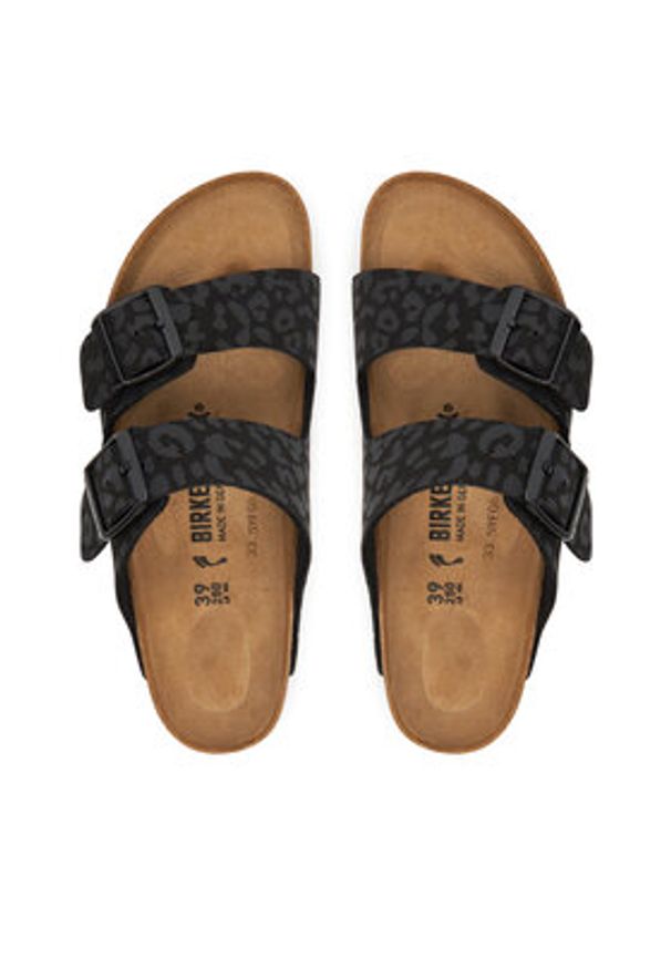 Birkenstock Klapki Arizona 1030563 Czarny. Kolor: czarny. Materiał: skóra