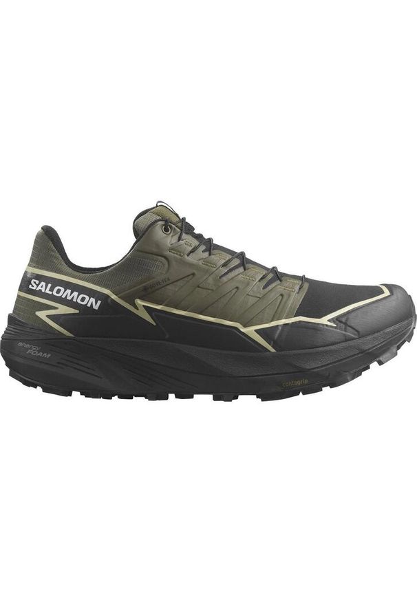 salomon - Męskie buty do biegania w terenie Salomon Thundercross Gtx. Kolor: wielokolorowy, czarny, zielony