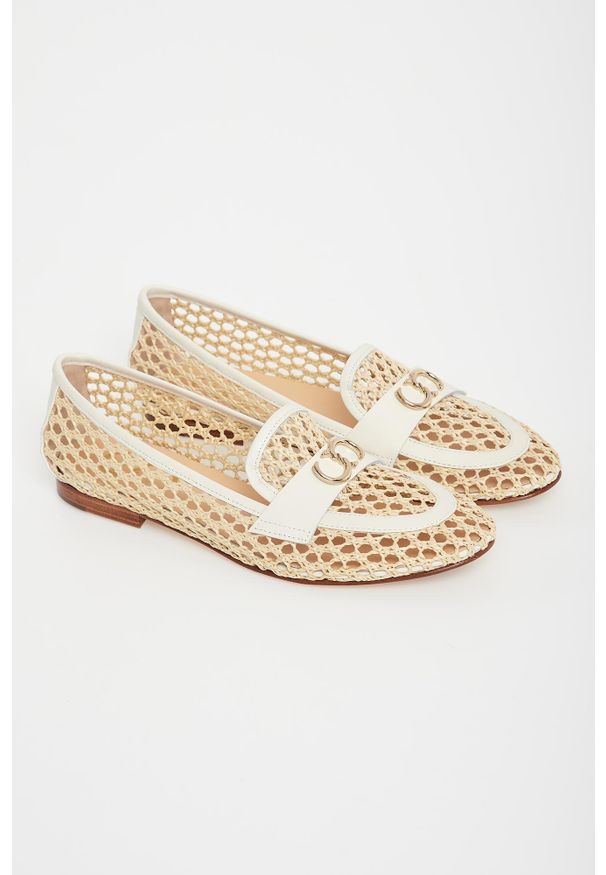 Baleriny damskie plecione CESARE CASADEI