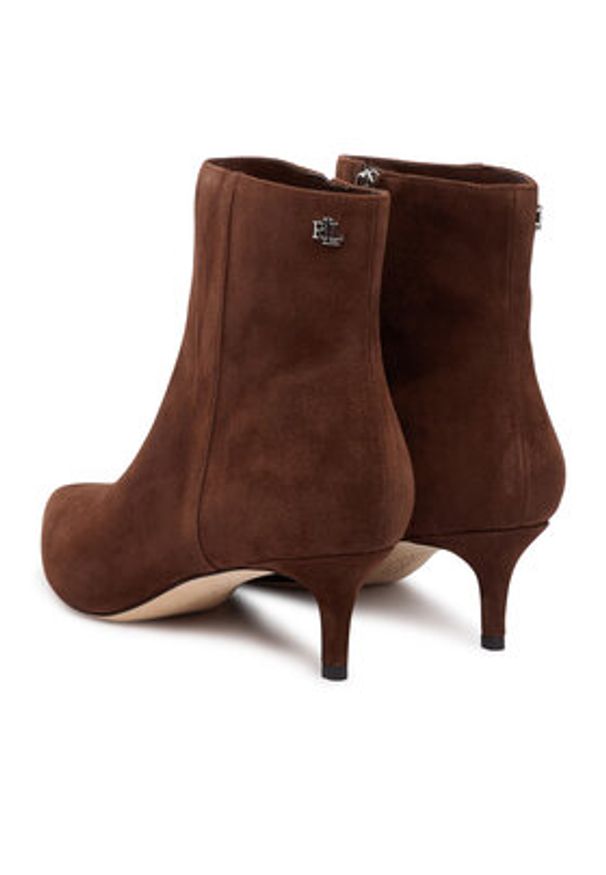 Lauren Ralph Lauren - LAUREN RALPH LAUREN Botki McKay 802967779004 Brązowy. Kolor: brązowy. Materiał: zamsz, skóra