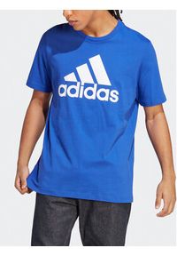 Adidas - adidas T-Shirt Essentials Single Jersey Big Logo T-Shirt IC9351 Niebieski Regular Fit. Kolor: niebieski. Materiał: bawełna, jersey #3