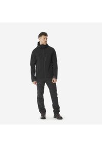FORCLAZ - Kurtka Softshell trekkingowa męska Forclaz MT100. Kolor: czarny. Materiał: softshell