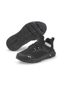 Puma - Dziecięce sneakersy Enzo 2 Refresh PUMA Black White. Kolor: biały, czarny, wielokolorowy. Sport: turystyka piesza
