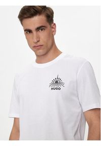 Hugo T-Shirt Dedico 50513828 Biały Regular Fit. Kolor: biały. Materiał: bawełna