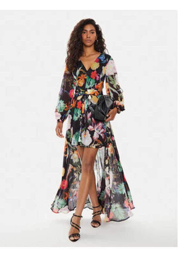 Guess Sukienka letnia Farrah W3GK81 WCWF2 Kolorowy Regular Fit. Materiał: syntetyk. Wzór: kolorowy. Sezon: lato