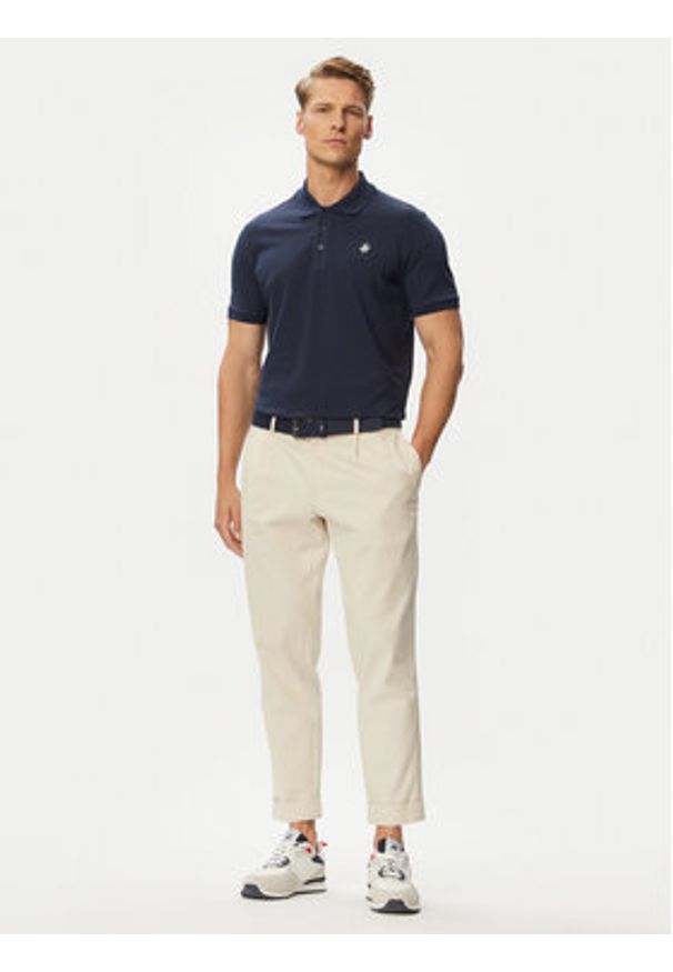 Beverly Hills Polo Club Polo P-SS26M-P450124 Granatowy Regular Fit. Typ kołnierza: polo. Kolor: niebieski. Materiał: bawełna