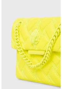 Kurt Geiger London torebka skórzana kolor żółty. Kolor: żółty. Materiał: skórzane. Rodzaj torebki: na ramię #3