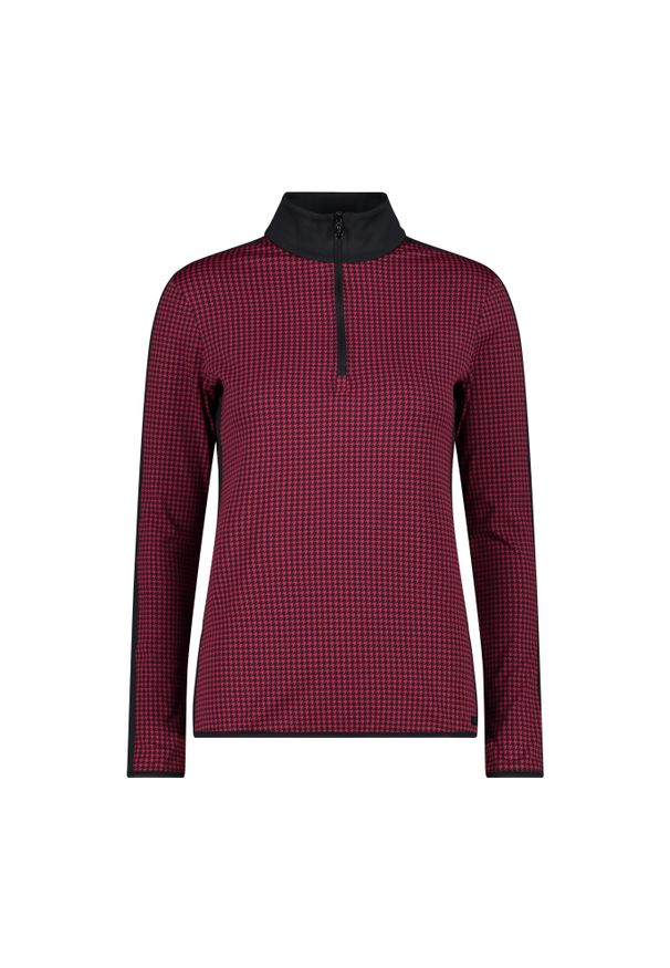 Golf damska narciarska CMP 33L0476. Typ kołnierza: golf. Kolor: wielokolorowy, czarny, czerwony. Sezon: zima. Sport: golf, narciarstwo