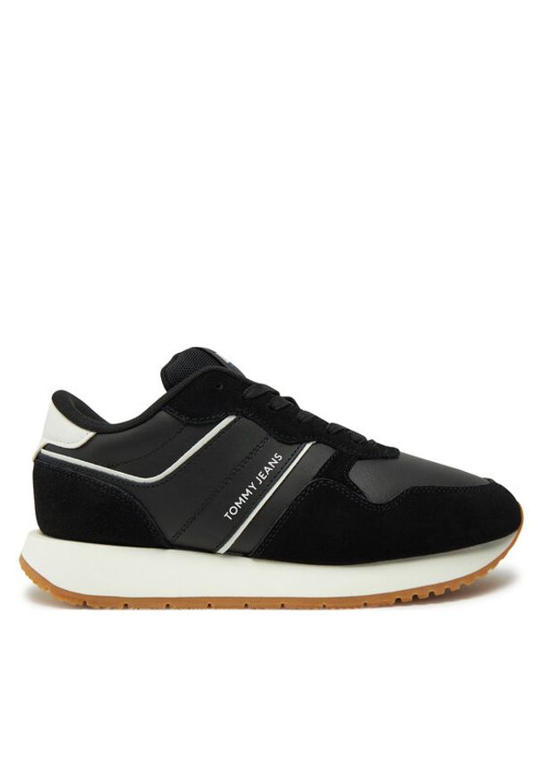 Tommy Jeans Sneakersy Tjw Eva Retro Runner EN0EN02771 Czarny. Kolor: czarny. Materiał: zamsz, skóra