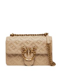 Pinko - PINKO Torebka Love One Mini Dc 100074 A1YB C50Q Beżowy. Kolor: beżowy. Materiał: skórzane