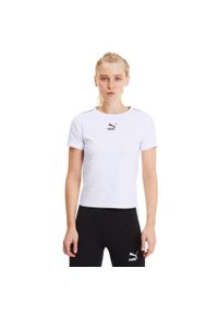 Koszulka treningowa damska Puma Classic Tight Top. Kolor: biały. Materiał: elastan, bawełna