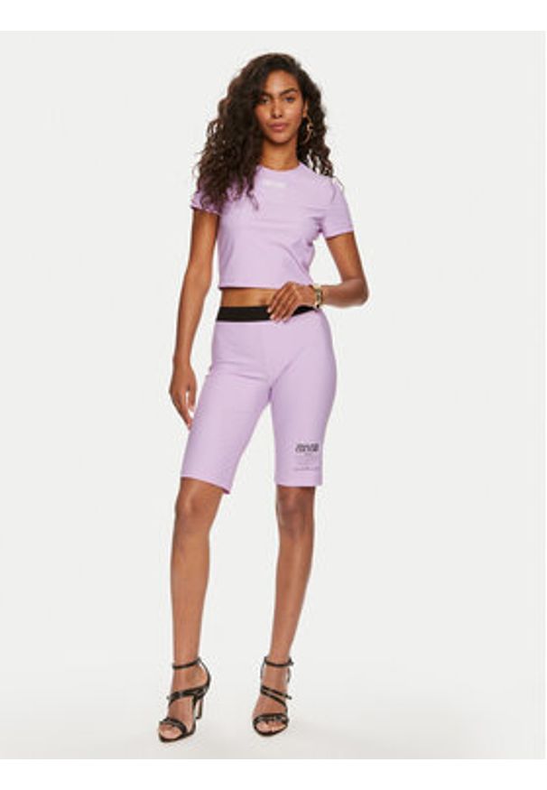Versace Jeans Couture Kolarki 76HAC1A6 Fioletowy Skinny Fit. Kolor: fioletowy. Materiał: syntetyk
