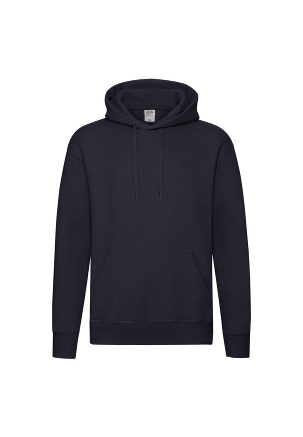 FRUIT OF THE LOOM - Męska Bluza Z Kapturem Premium. Typ kołnierza: kaptur. Kolor: niebieski