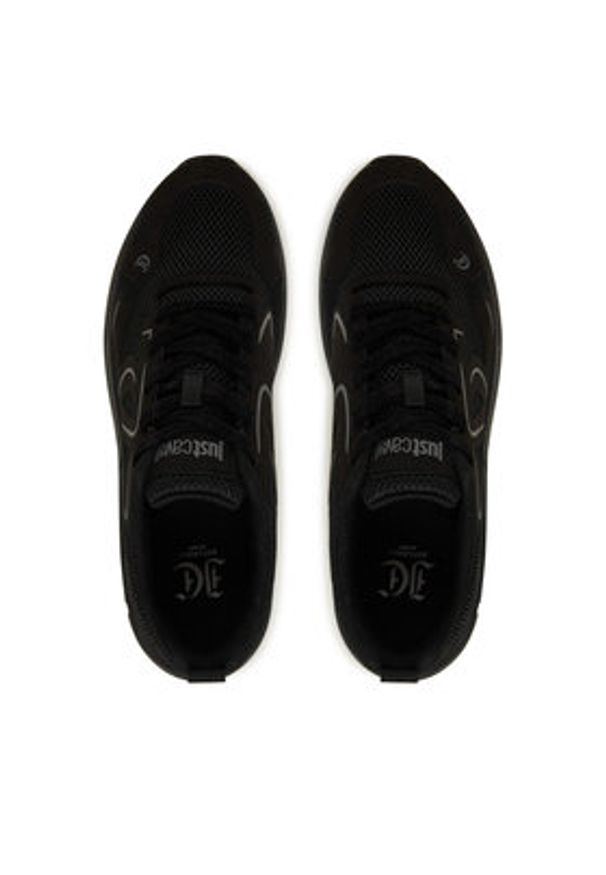 Just Cavalli Sneakersy 79QA3SJC ZSD39 Czarny. Kolor: czarny. Materiał: materiał