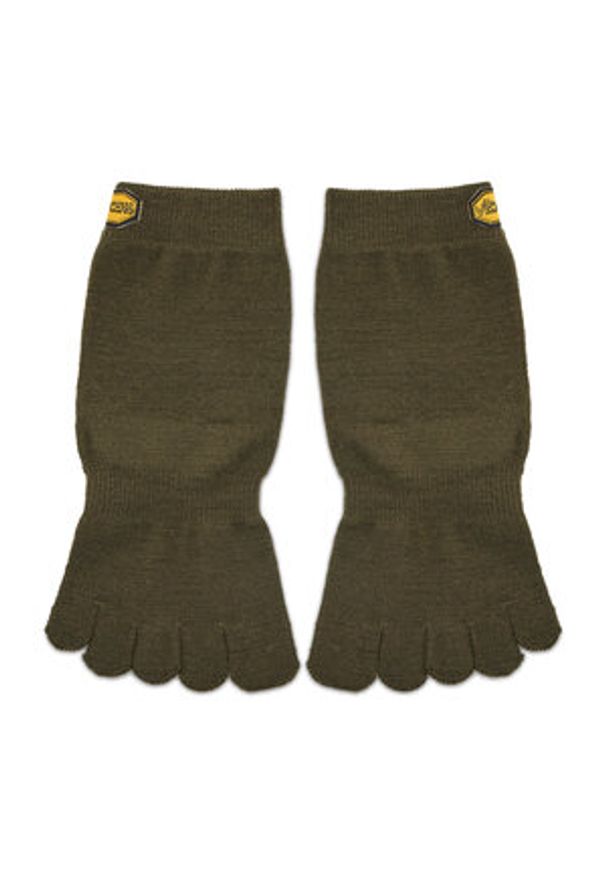 Skarpety wysokie unisex Vibram Fivefingers - Blend Crew S18C01 Military Green. Kolor: zielony. Materiał: wełna, materiał, nylon, lycra