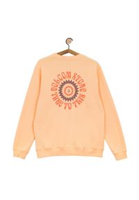 Bluza sportowa męska Volcom Shockwave Crew. Kolor: pomarańczowy. Materiał: poliester, bawełna