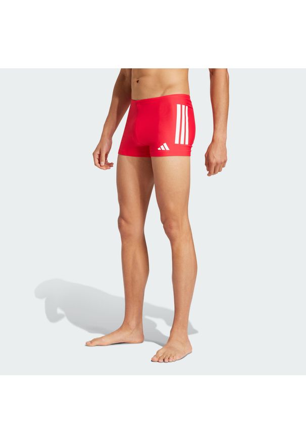 Adidas - Bokserki 3-Stripes Swim 2-Inch. Kolor: biały, czerwony, wielokolorowy. Materiał: materiał