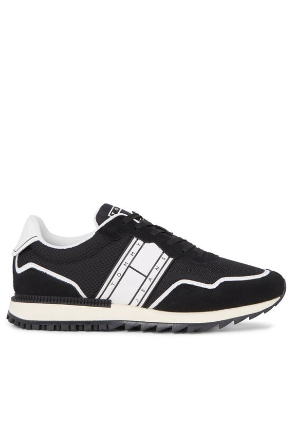 Tommy Jeans Sneakersy Tjm Runner Mix Material EM0EM01266 Czarny. Kolor: czarny. Materiał: zamsz, skóra