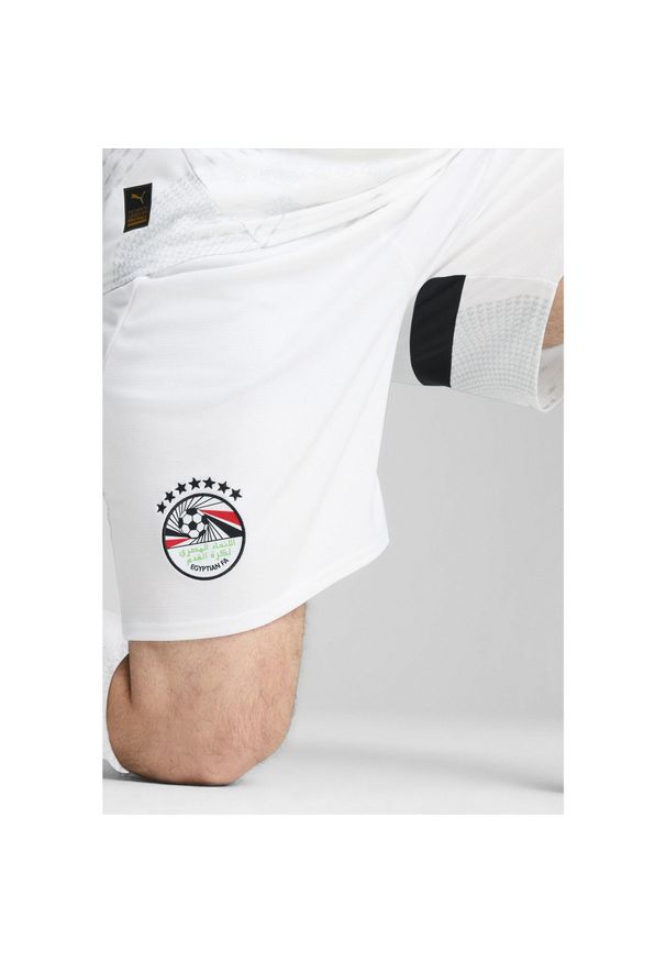 Puma - Męskie szorty Egipt 2025 PUMA White Cool Mid Gray. Kolor: biały, szary, wielokolorowy. Sport: piłka nożna