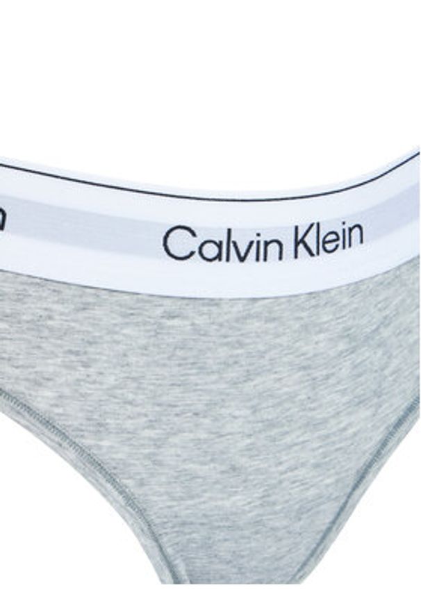 Calvin Klein Underwear Stringi LV00QF8518 Szary. Kolor: szary. Materiał: bawełna