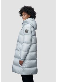 Blauer USA - BLAUER Błękitny damski płaszcz Lena Raincoat Long Jackets, Rozmiar L. Kolor: niebieski. Materiał: poliamid, puch. Długość rękawa: długi rękaw. Długość: długie. Styl: elegancki #4