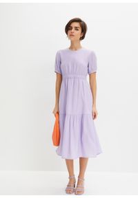 bonprix - Sukienka z falbanami. Kolor: fioletowy #1