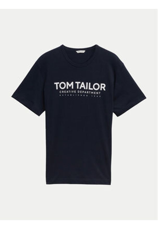 Tom Tailor T-Shirt 1045940 Granatowy Regular Fit. Kolor: niebieski. Materiał: bawełna