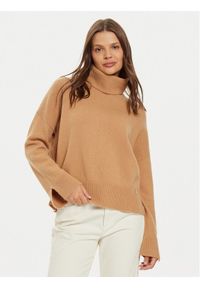 Liu Jo Golf WF4434 MS009 Brązowy Regular Fit. Typ kołnierza: golf. Kolor: brązowy. Materiał: wełna #1