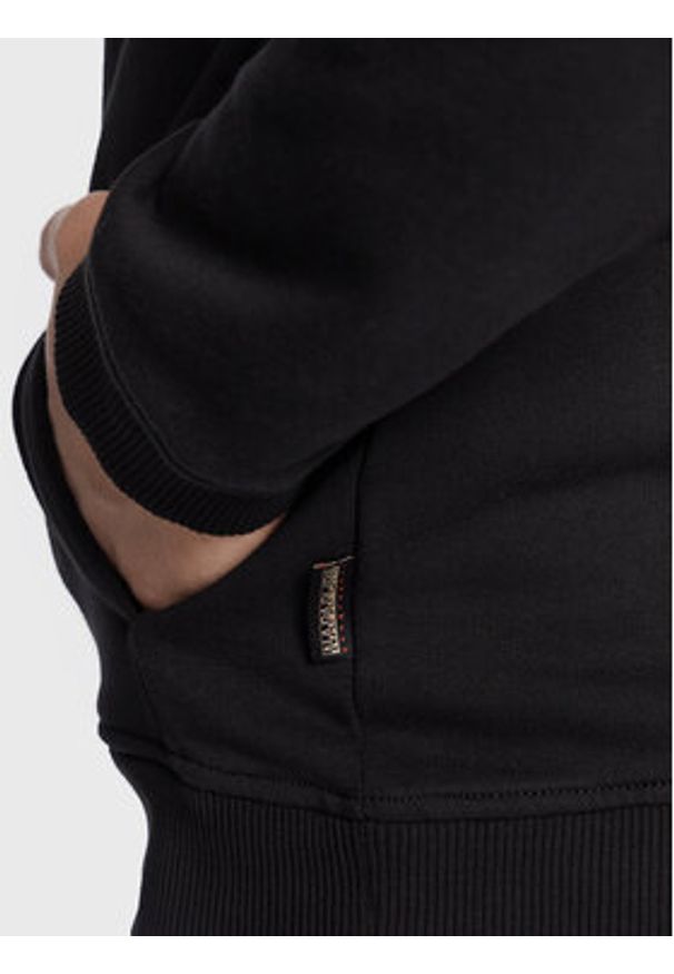 Napapijri Bluza Balis NP0A4GBA Czarny Regular Fit. Kolor: czarny. Materiał: bawełna