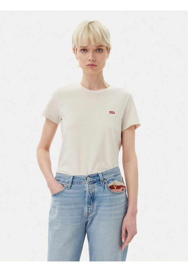 Levi's® T-Shirt Perfect 39185-0363 Écru Regular Fit. Materiał: bawełna