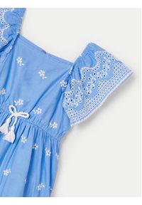 Mayoral Sukienka letnia 3933 Niebieski Regular Fit. Kolor: niebieski. Materiał: bawełna. Sezon: lato #2