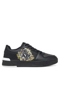Versace Jeans Couture Sneakersy 78YA3SJ1 Czarny. Kolor: czarny. Materiał: skóra