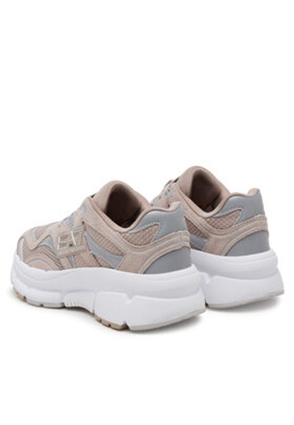 EA7 Emporio Armani Sneakersy X8X237 XK425 U499 Beżowy. Kolor: beżowy. Materiał: materiał