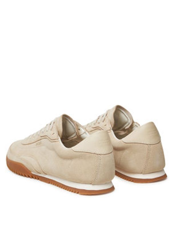 BOSS Sneakersy Careton 50548707 Beżowy. Kolor: beżowy. Materiał: skóra, zamsz
