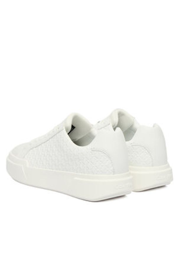 Calvin Klein Sneakersy Chunky Cupsole Laceup Lth Aop YW0YW02058 Biały. Kolor: biały. Materiał: skóra