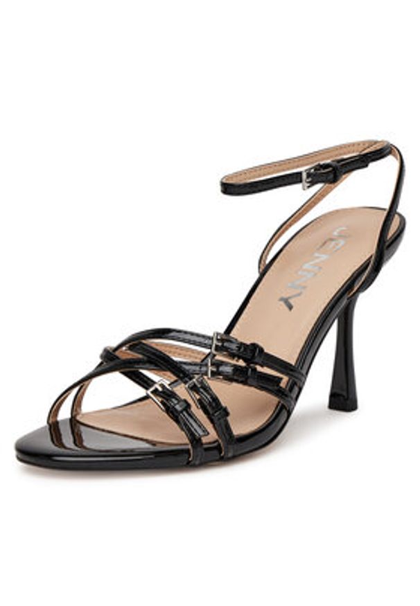 Jenny - JENNY Sandały LS6025-08 Czarny. Kolor: czarny. Materiał: materiał, syntetyk